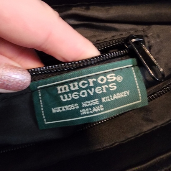 EUC Mucros Made in Ireland Plaid Wool and Leather Crossbody Shoulder Bag - Picture 11 of 11